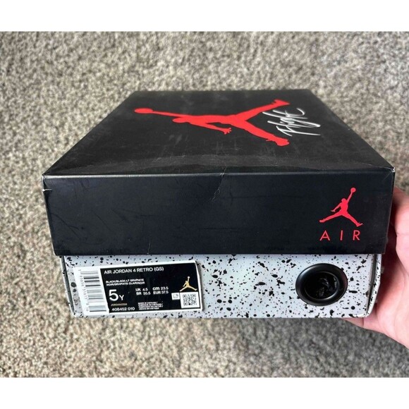 Nike Air Jordan 4 Retro Black Cat Size 5 Youth (Size 6.5 Women's) - Picture 7 of 10